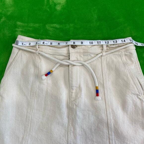 Madewell Capital A-Line Denim Mini Skirt Sz 10 Boho Preppy - Picture 6 of 9